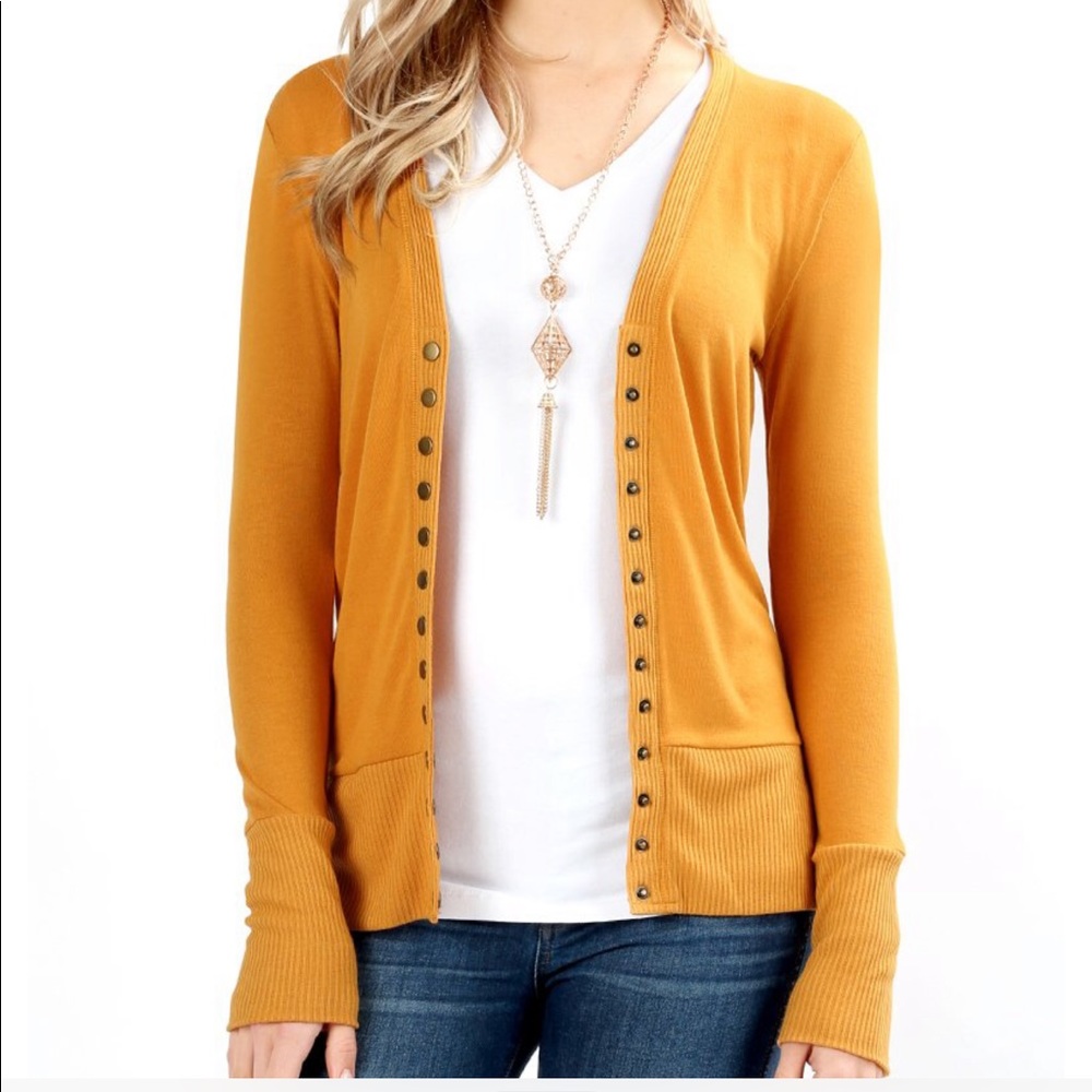 Plus Mustard Cardigan